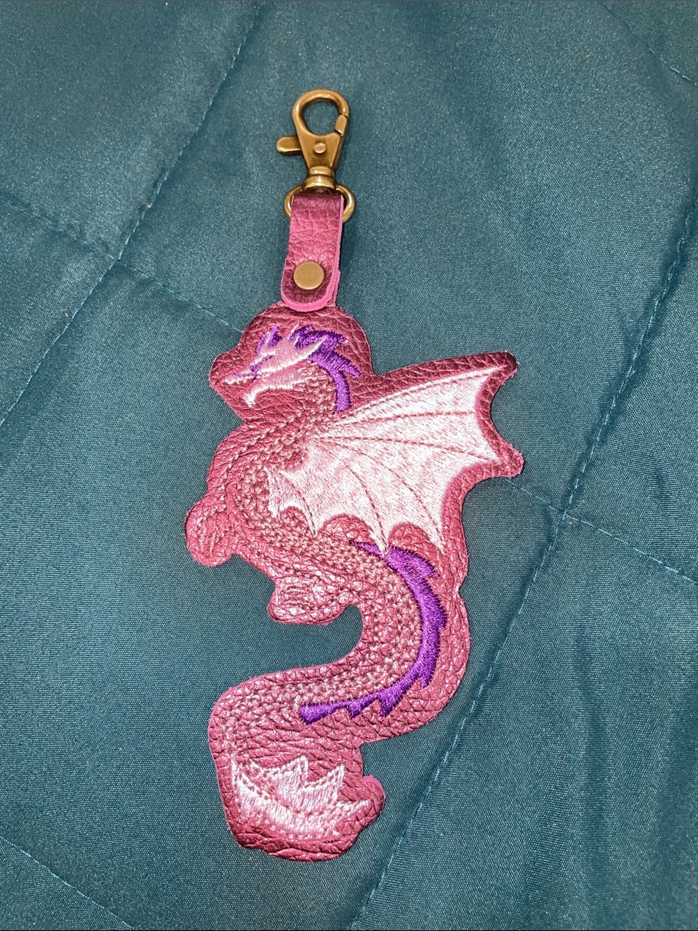 Portland Leather Dragon Keychain